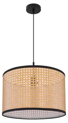 Produktbild von Hängeleuchte, Bambus-Optik, Textil, natur, 45 cm