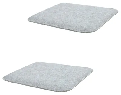 Produktbild von Sitzkissen GRACE im 2er Pack, quadratisches Stuhlkissen aus Filzstoff, bequemes Sitzpolster mit Noppen, schönes Stuhlpolster in grau