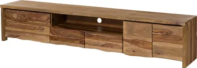 Image de MASSIVMOEBEL24 | Meuble TV en bois de Sheesham 260x45x50 naturel laqué / sablé PURE SHEESHAM #225