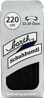 Produktbild von Dicker runder Schnürsenkel Schwarz, 220 cm