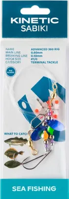 Produktbild von Kinetic Sabiki Advanced 360 #1/0 Pink/Green Plattfisch Scholle Flunder Vorfach Rig system
