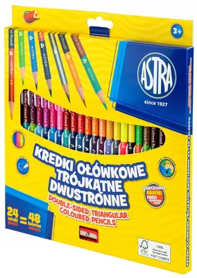 Produktbild von Doppelseitige dreieckige Schulmalstifte 24 Stück.