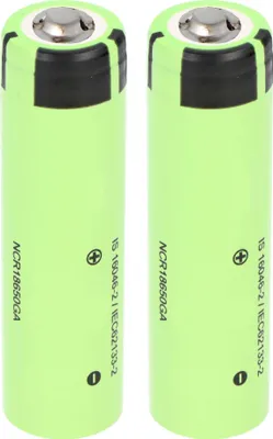 Obrázek produktu pro 2x Panasonic 18650 Li-ion akumulátor se zvýšeným kladným pólem, nechráněný, 66,7 x 18,3 mm