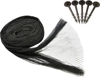 Produktbild von Vogelschutznetz 7,5m x 7,5m inkl. 12 Erdanker Laubschutznetz Gartennetz Teichnetz