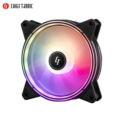 Produktbild von Chieftec NF-1225RGB, Ventilator, 12 cm, 1600 RPM, Schwarz