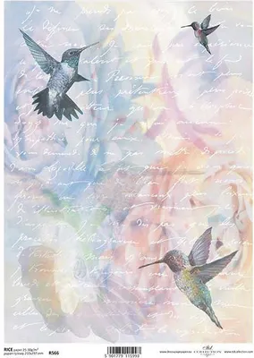Immagine prodotto di ITD carta di riso per decoupage, colibrì R0566