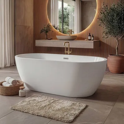 Immagine prodotto di Vasca da bagno centro stanza Bahia - 170 x 73 x 58 cm - Bagno bianco