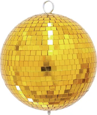 Produktbild von Spiegelkugel 20cm - Discokugel - Echtglas - 10x10mm Spiegel - gold