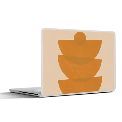 Produktbild von MuchoWow® Laptop Aufkleber Sticker Cover Geometrie - Formen - Gelb - Pastell 36.5x27.5 cm - Laptop-Sticker