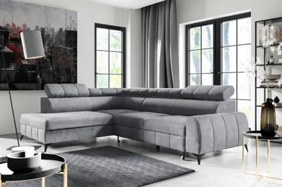 Obrázok produktu pre FurMeb24 ECKSOFA LONDON Äav strana - 274 x 203 cm monolit 85 - s funkciou spnku a posteÄnm boxom