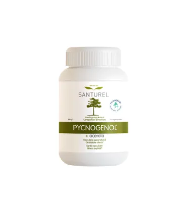 Produktbild von Santurel Pycnogenol® + Acerola – Hochdosiert 100mg | Durchblutung & Blutkreislauf