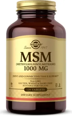 Productafbeelding van Solgar zwavel msm - methylsulfonylmethaan 1000 mg 120 tabletten 5845