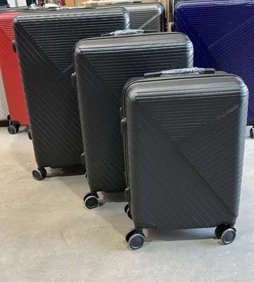 Obrázek produktu pro Sada kufrů 3 kusy 51cm 61cm 71cm Černá barva
