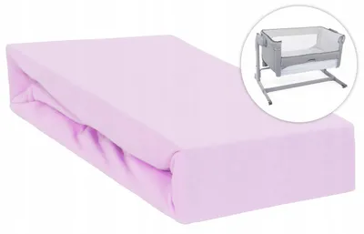 Produktbild von Spannbettlaken 50x83 cm passend für Chicco Next2Me & Beistellbetten, 100% Baumwolle mit Rundumgummi,