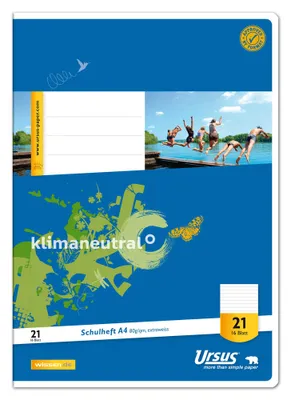 Produktbild von Staufen® Schulhefte Lineatur 21 liniert DIN A4 ohne Rand, 16 Blatt, 10 St.