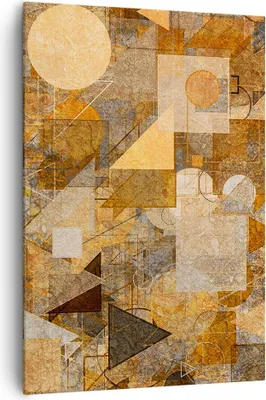 Produktbild von Bild auf Leinwand - Leinwandbild - Einteilig - Abstraktion Figuren Geometrisch - 70x100cm - Wand Bild - Wandbilder - Leinwanddruck - Wanddekoration - Leinwand bilder - Wandbild - PA70x100-4387