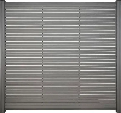 Produktbild von Zaun Hauptelement Hörvig BPC-Stecksystem Rahmen anthrazit 180 x 180 cm schiefergrau