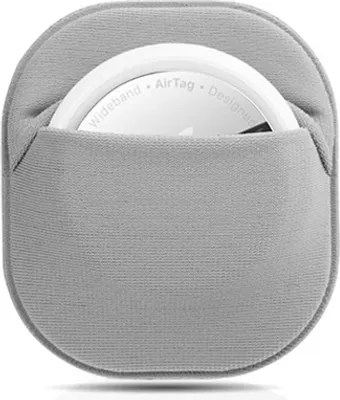 Immagine prodotto di INF Supporto per AirTag con adesivo e velcro Grigio