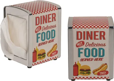 Produktbild von OOTB metalowy dozownik do serwetek Diner ok. 14 x 10 cm