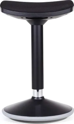 Immagine prodotto di Sgabello Wiltec sit & stand nero, sgabello girevole regolabile in altezza fino a 82 cm, sgabello imbottito fino a 135 kg, sgabello girevole moderno per ufficio e ufficio domestico