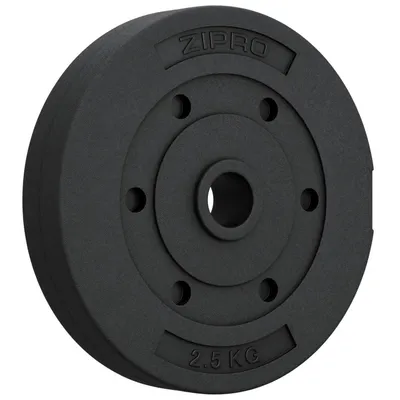 Produktbild von ZIPRO Hantelscheibe 2,5 kg Bitumen 31 mm - Hantelgewichte Fitness Krafttraining Kurzhantel Langhantel Bodenschonend leise Gewichte 30 mm Hanteln Set