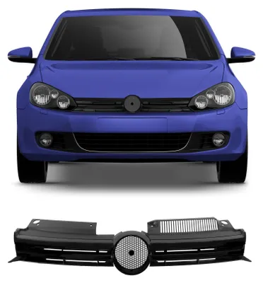 Kühlergrill Sportgrill Grill mit Emblem Halter für VW Golf 6 VI ab 2008 – Produktansicht