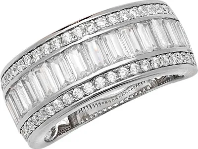 Produktbild von Wunderschöner 925 Sterling Silber Damen - Ring mit Zirkonia, 59 (18.8); TRS22484RSR