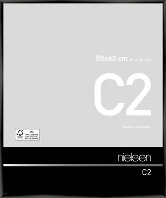 Obrázok produktu pre Hliníkový rám Nielsen C2 50x60 cm eloxovaný čierny lesklý