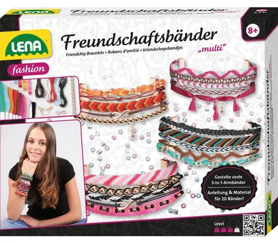 Produktbild von Freundschaftsbänder Knüpfset Bastelset Perlen - 240 Perlen - Garn und Kordeln - Ab 8 Jahren