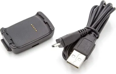Produktbild von vhbw USB-Ladestation kompatibel mit Asus VivoWatch, Vivo Watch Smartwatch - Ladeschale mit Aufladekabel Schwarz
