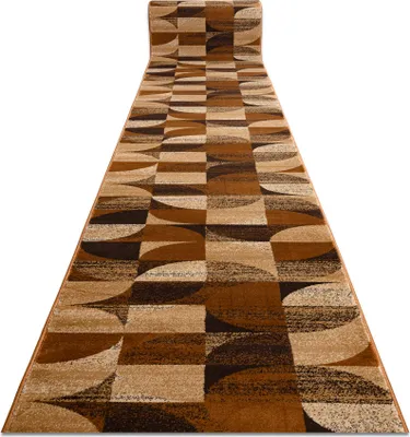Obrázek produktu pro Běhoun ROYAL H387 GEOMETRICKÁ hnědá / hořčicová 100cm hnědý 100x460 cm