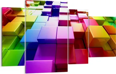 Produktbild von Bild auf Leinwand - Leinwandbild - Abstrakt bunt entwurf muster - 120x70cm - Wand Bild - Wanddeko - Leinwanddruck - Bilder - Kunstdruck - Wanddekoration - Leinwand bilder - Wandkunst - DL120x70-2174