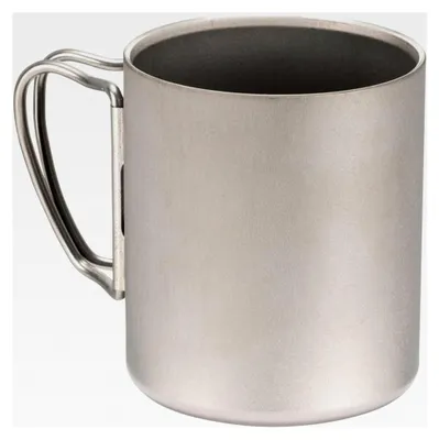 Produktbild von Doppelwandiger Titanium Becher 300, Grau, Leichter Isolierbecher für Camping, Rucksackreisen und Outdoor
