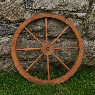 Produktbild von Wagenrad aus Fichtenholz Ø 60 cm rustikale Gartendeko