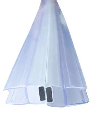 Produktbild von Bagnoxx 2x 2m Duschdichtung, Magnet Dichtung für Duschkabine im Bad, 8mm Glasstärke, 180 Grad, transparent, magnetische Duschtürdichtung für die Glastür der Dusche im Badezimmer