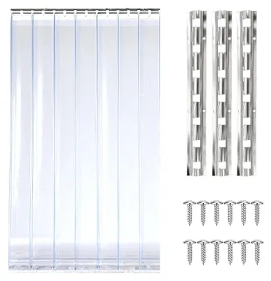 Produktbild von PVC-Lamellenvorhang für Türen und Fensteröffnungen, 105 x 200 cm