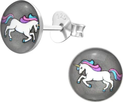 Produktbild von Einhorn Ohrringe Ohrstecker 925 Sterling Silber