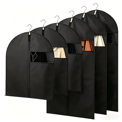 Productafbeelding van Transparante Kledingzakken met Ritssluiting, Set van 6
