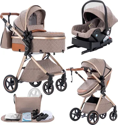 Produktbild von Babywagen, multifunktional, leicht und faltbar, V82KHAKI-ISOFIX BASIS