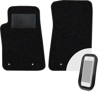 Produktbild von moto-MOLTICO Vorne Fußmatten Auto Velours Autoteppiche Schwarz Automatten Set 2-teilig passend für Chevrolet Camaro 2006-2015