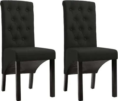 Produktbild von Esszimmerstühle 2 Stk. Schwarz Stoff