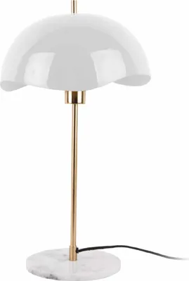 Produktbild von Leitmotiv - Tischleuchte Waved Dome - Weiß - 30x30x56cm Tischlampe - Nachttischlampe, Wohnzimmer, Schlafzimmer
