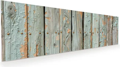 Produktbild von Glasbild 120x40cm in XXL für Wohnzimmer, Schlafzimmer Motiv Verwitterte Holzbretter