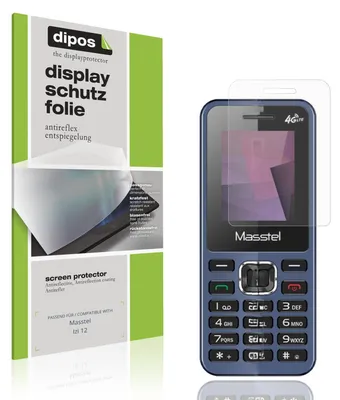 Produktbild von 4x Schutzfolie für Masstel Izi 12 matt Displayschutzfolie Folie Display Schutz dipos
