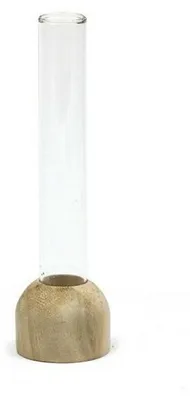 Produktbild von Ideas4Seasons Stecklingsvase/Blumenvase Reagenzglasmodell - 2 x 15 cm - auf Holzsockel