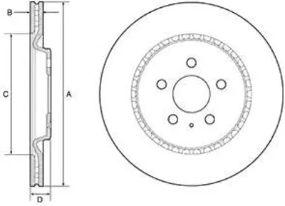 Produktbild von 2x DELPHI Bremsscheibe BG4643C für VW Touareg (CR7) für AUDI A4 Avant (8K5 B8)