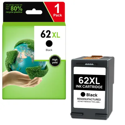 Produktbild von Patronen für HP 62XL XXL OfficeJet 200 250 Mobile 5740 5742 5744 8040 8045 5745 Black