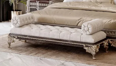 Obrázek produktu pro Casa Padrino barokní lavice šedá / tmavě hnědá / zlatá 170 cm