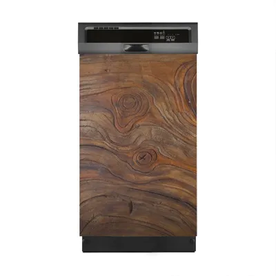 Produktbild von Aufkleber sticker 45x70 cm Dekorative folie Spülmaschine - Dunkle Holz