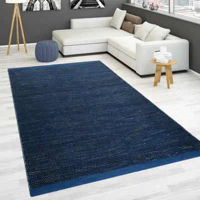 Immagine prodotto di Tappeto tessuto a mano Tessitura piatta 100% lana Stile scandinavo in vari colori Dimensioni 120x170 cm